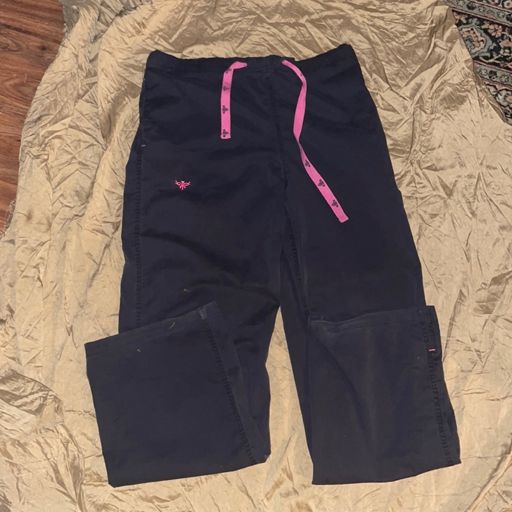 Womens scrub pants , medium, dark blue